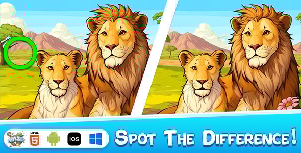 Source Game HTML5 Tìm Điểm Khác Biệt Build Được Android, IOS, Web, Desktop