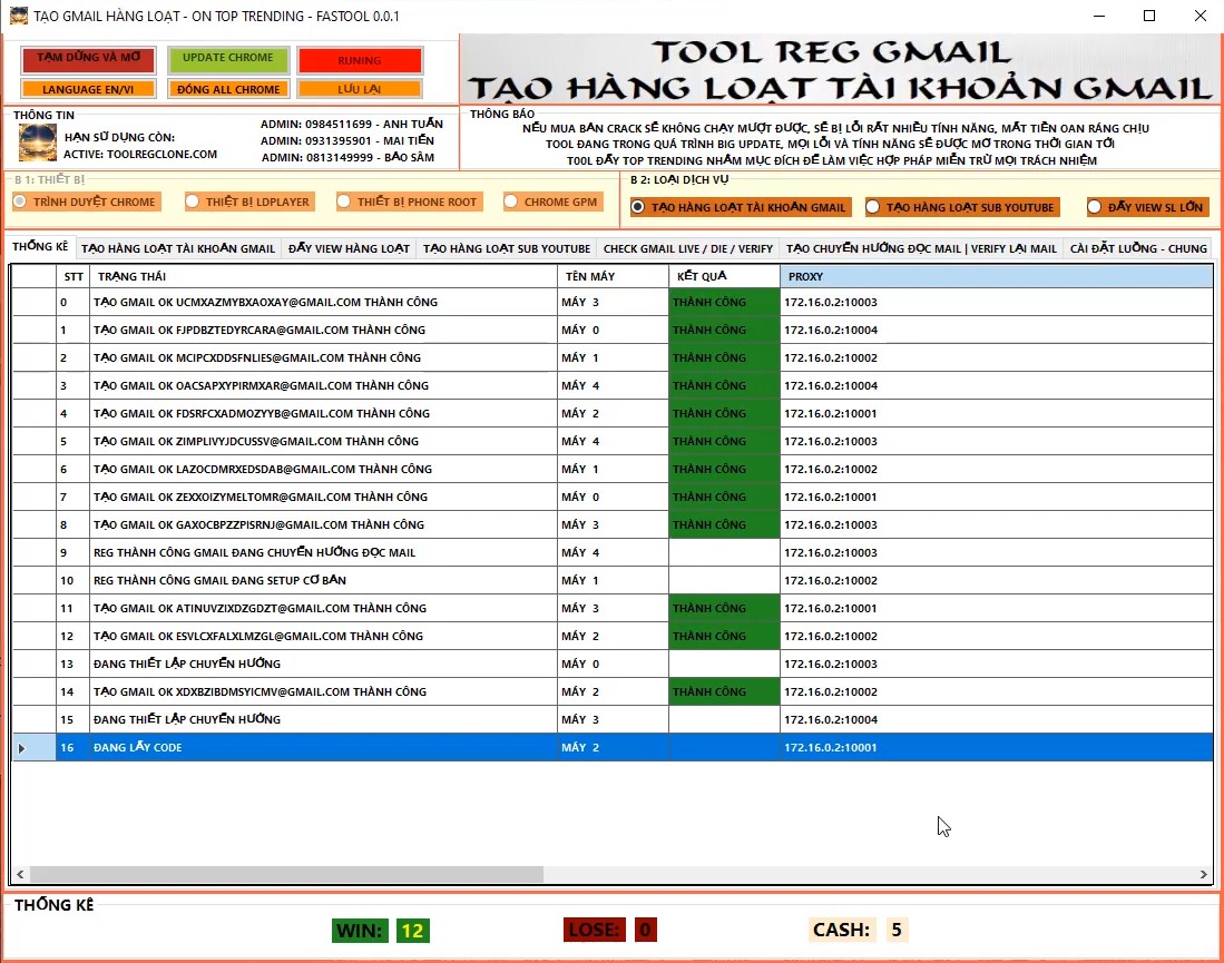 Share Tool Reg Gmail Hàng Loạt