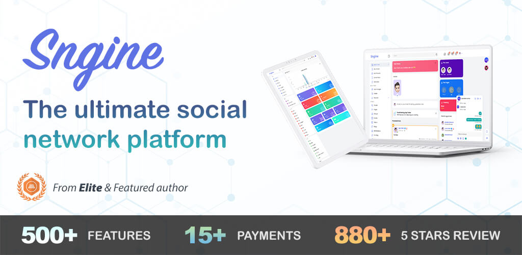 Mạng xã hội Sngine 4.0.3 Nulled
