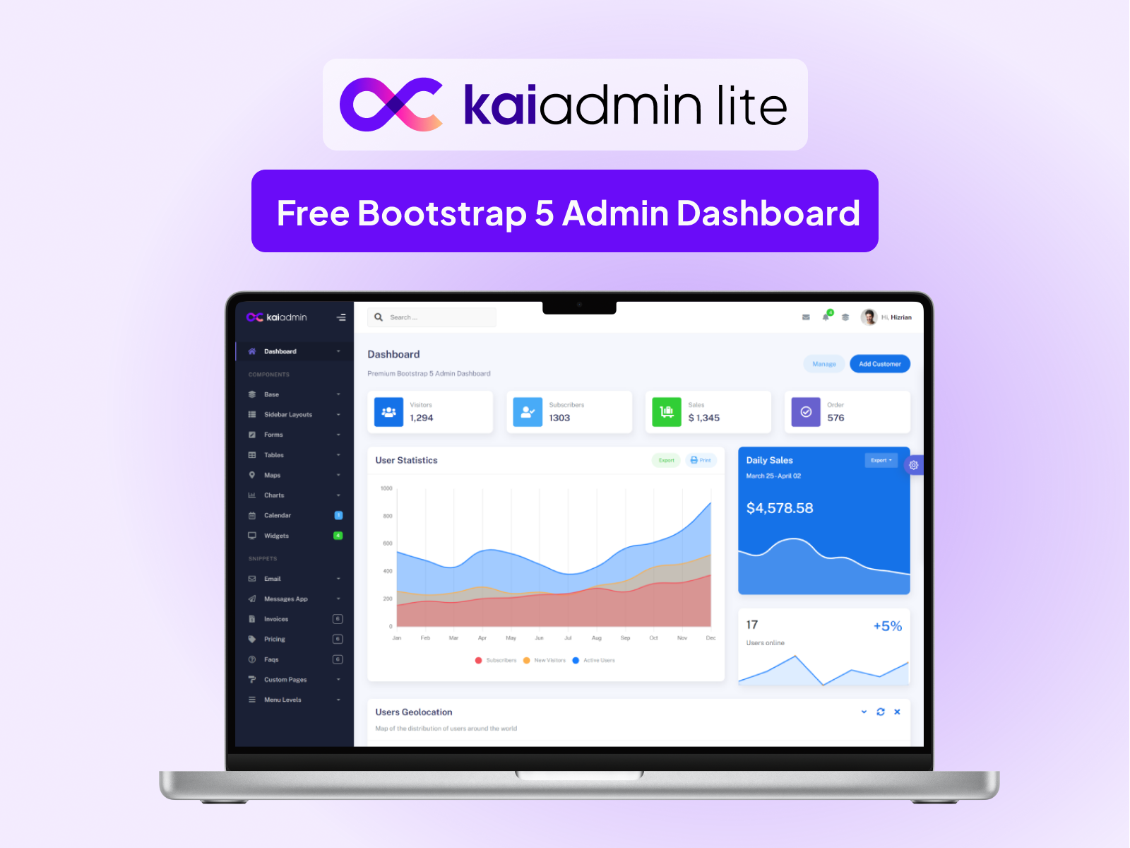 Kaiadmin Lite - Free Bootstrap 5 Admin Dashboard